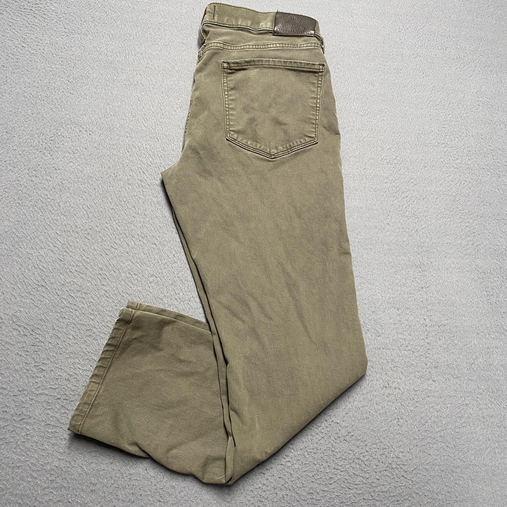 Paige Pants‎ Mens 32x28 Green Chino Lennox Cotton Stretch Flat Front 5 Pocket